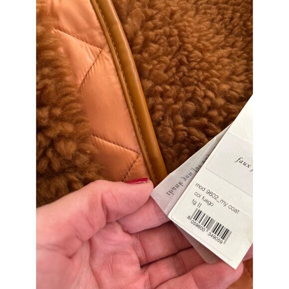Forte Forte Reversible Teddy Coat Rust Orange Womens Size II Small 6 - Picture 10 of 11